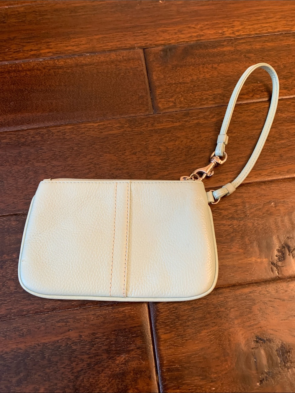 COACH baby blue Leather Wristlet Clutch - Women's Bags EUC